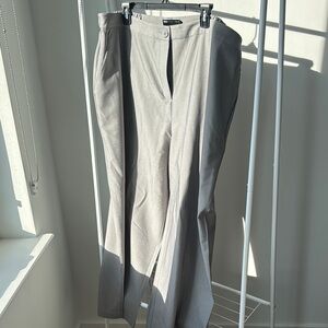 ASOS Curve Gray Dress Pants with Belt Loops